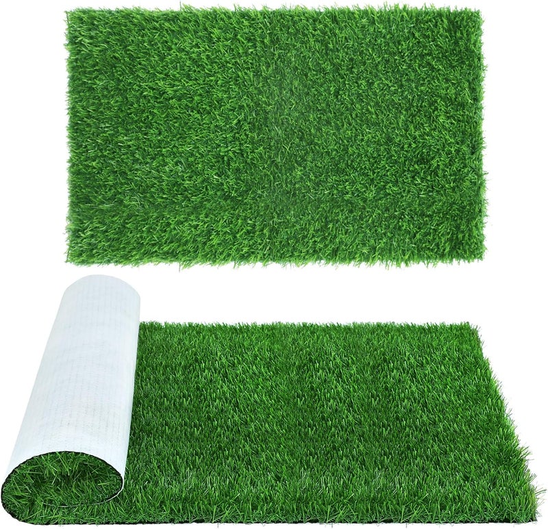 XLX TURF Ultra Thick Fake Grass Rug 4 FT x 6 FT - Indoor Outdoor Artificial Grass for Dogs - Christmas Floor Decor Patio Balcony Backyard - Image 1